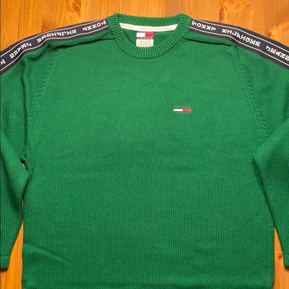Tommy Hilfiger Jeans Vintage Green Knit Sweater - Picture 1 of 6